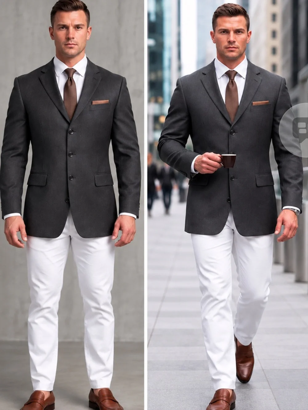 Dark Grey Wool Blazer - Classic Men's Suit Jacket